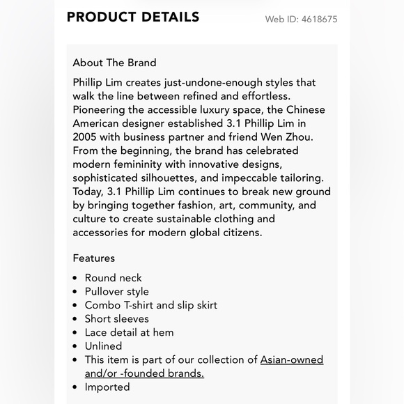 3.1 Phillip Lim Black Midi Dress with White Lace Detail - Picture 3 of 12